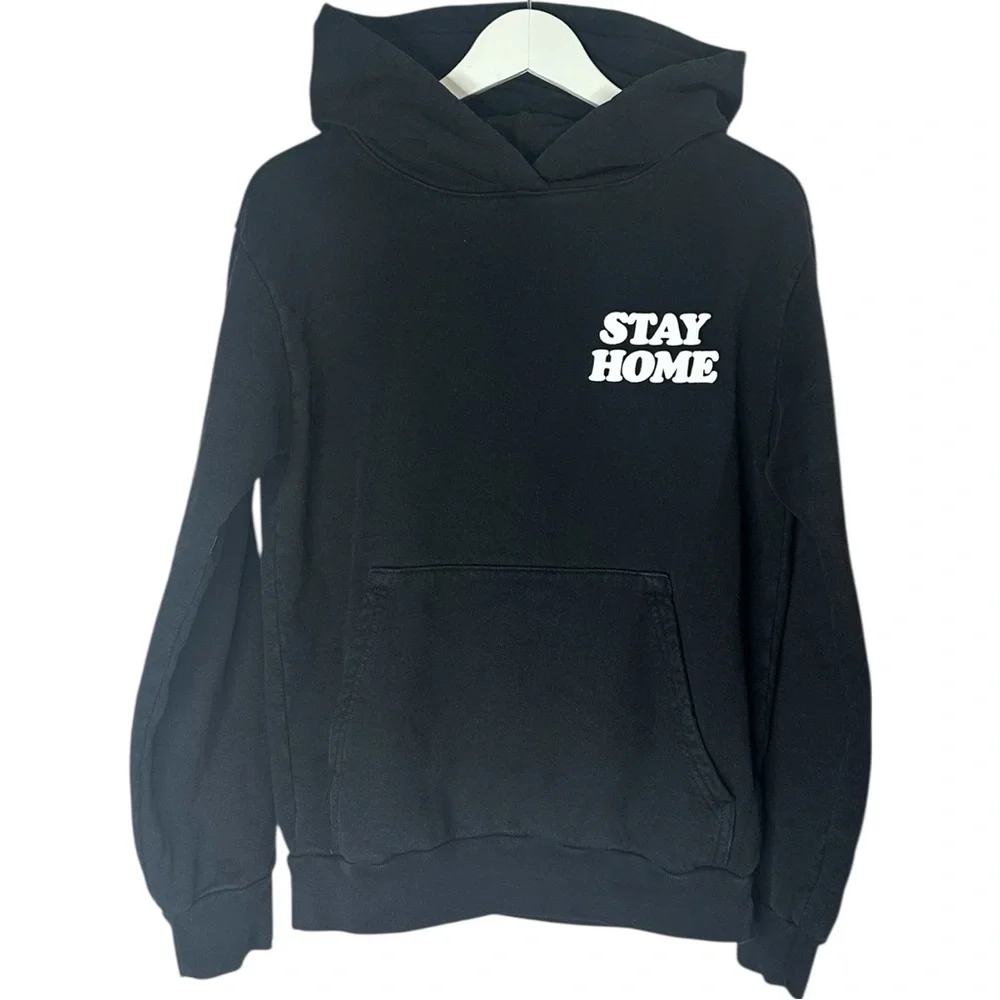 Talentless “I’m Staying Home” Black Cotton Sweatshirt Size XS